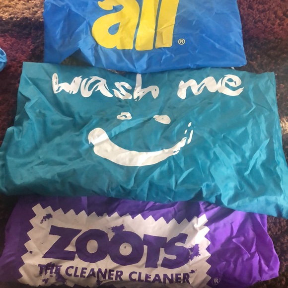 Three laundry bags, teal and purple & blue - Picture 2 of 5